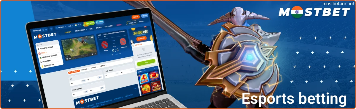 Esports betting at Mostbet IN