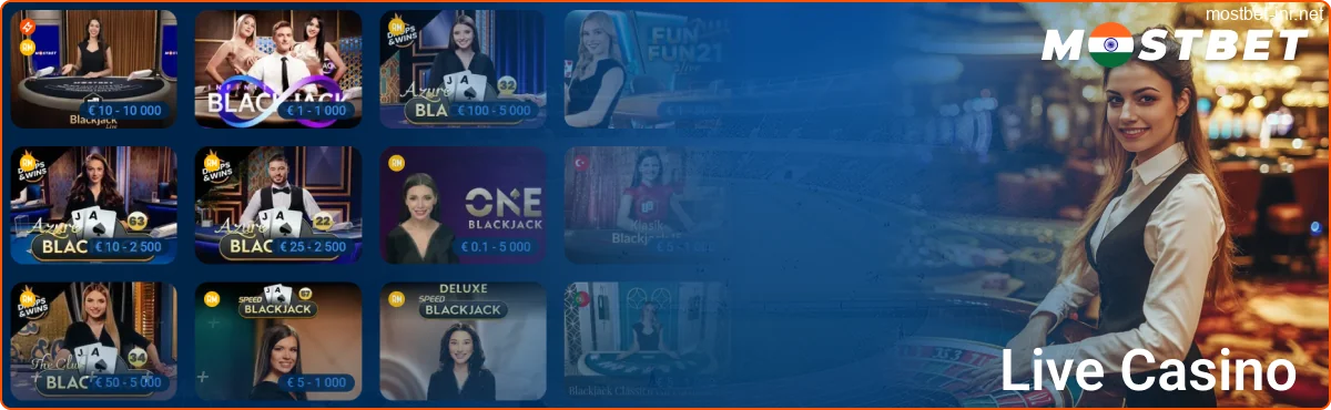 Live Casino at Mostbet India