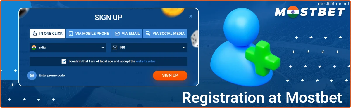 How to register an Indian account at Mostbet