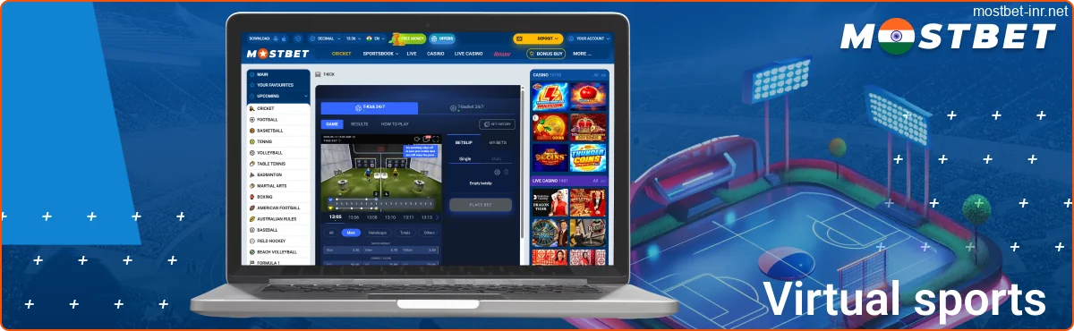Virtual sports at Mostbet India